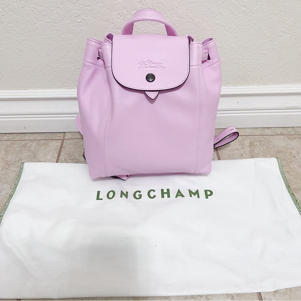 NEW Longchamp Le Pliage leather Backpack - Picture 5 of 10